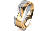 Ring 18 Karat Gelbgold/950 Platin 6.0 mm poliert 5...