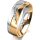 Ring 18 Karat Gelbgold/950 Platin 6.0 mm poliert 5 Brillanten G vs Gesamt 0,065ct