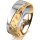 Ring 18 Karat Gelbgold/950 Platin 7.0 mm diamantmatt