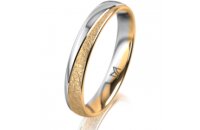 Ring 14 Karat Gelb-/Weissgold 3.5 mm kreismatt