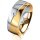 Ring 18 Karat Gelbgold/950 Platin 7.0 mm poliert 1 Brillant G vs 0,050ct