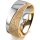 Ring 18 Karat Gelbgold/950 Platin 8.0 mm kristallmatt