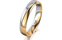 Ring 14 Karat Gelb-/Weissgold 4.0 mm poliert