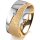 Ring 18 Karat Gelbgold/950 Platin 8.0 mm kreismatt 1 Brillant G vs 0,025ct