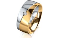 Ring 18 Karat Gelbgold/950 Platin 8.0 mm poliert 1...