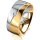 Ring 18 Karat Gelbgold/950 Platin 8.0 mm poliert 1 Brillant G vs 0,050ct