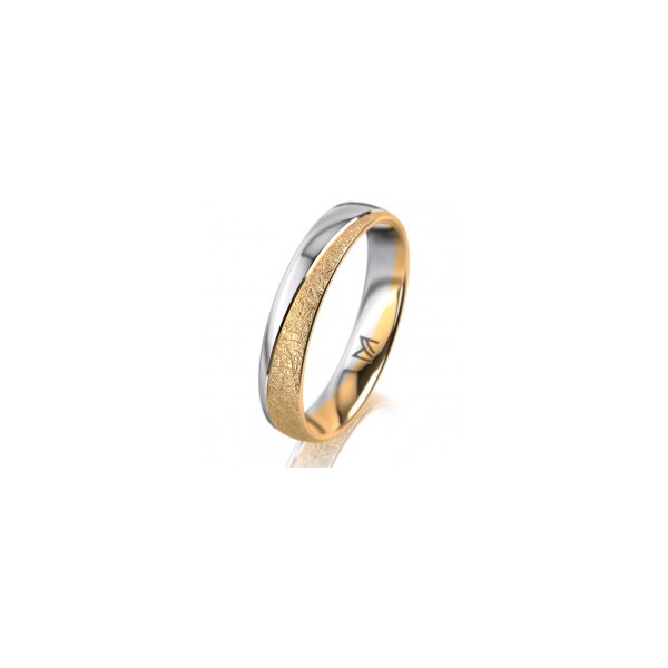 Ring 14 Karat Gelb-/Weissgold 4.0 mm kreismatt