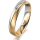 Ring 14 Karat Gelb-/Weissgold 4.0 mm sandmatt