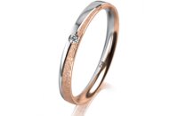 Ring 18 Karat Rotgold/950 Platin 2.5 mm kreismatt 1...