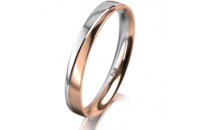 Ring 18 Karat Rotgold/950 Platin 3.0 mm poliert