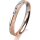 Ring 18 Karat Rotgold/950 Platin 3.0 mm kreismatt 1 Brillant G vs 0,025ct