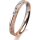 Ring 18 Karat Rotgold/950 Platin 3.0 mm kristallmatt 1 Brillant G vs 0,025ct
