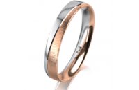 Ring 18 Karat Rotgold/950 Platin 3.5 mm sandmatt