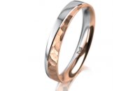 Ring 18 Karat Rotgold/950 Platin 3.5 mm diamantmatt
