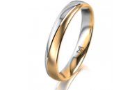 Ring 18 Karat Gelb-/Weissgold 3.5 mm l&auml;ngsmatt