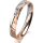 Ring 18 Karat Rotgold/950 Platin 3.5 mm diamantmatt 1 Brillant G vs 0,025ct