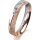 Ring 18 Karat Rotgold/950 Platin 4.0 mm kristallmatt 1 Brillant G vs 0,025ct