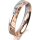 Ring 18 Karat Rotgold/950 Platin 4.0 mm diamantmatt 1 Brillant G vs 0,025ct