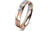 Ring 18 Karat Rotgold/950 Platin 4.0 mm poliert 1...