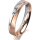 Ring 18 Karat Rotgold/950 Platin 4.0 mm sandmatt 1 Brillant G vs 0,050ct