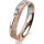 Ring 18 Karat Rotgold/950 Platin 4.0 mm kristallmatt 1 Brillant G vs 0,050ct