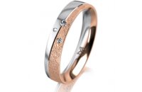 Ring 18 Karat Rotgold/950 Platin 4.0 mm kreismatt 3...