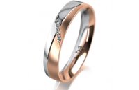 Ring 18 Karat Rotgold/950 Platin 4.0 mm l&auml;ngsmatt 4...