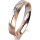 Ring 18 Karat Rotgold/950 Platin 4.0 mm l&auml;ngsmatt 4 Brillanten G vs Gesamt 0,020ct