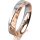 Ring 18 Karat Rotgold/950 Platin 4.5 mm diamantmatt