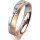 Ring 18 Karat Rotgold/950 Platin 4.5 mm sandmatt 1 Brillant G vs 0,025ct