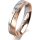 Ring 18 Karat Rotgold/950 Platin 4.5 mm l&auml;ngsmatt 3 Brillanten G vs Gesamt 0,035ct
