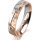 Ring 18 Karat Rotgold/950 Platin 4.5 mm diamantmatt 3 Brillanten G vs Gesamt 0,035ct