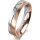 Ring 18 Karat Rotgold/950 Platin 4.5 mm längsmatt 4 Brillanten G vs Gesamt 0,025ct