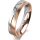 Ring 18 Karat Rotgold/950 Platin 4.5 mm l&auml;ngsmatt 4 Brillanten G vs Gesamt 0,025ct