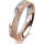 Ring 18 Karat Rotgold/950 Platin 4.5 mm kristallmatt 4 Brillanten G vs Gesamt 0,025ct