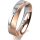 Ring 18 Karat Rotgold/950 Platin 5.0 mm sandmatt 1 Brillant G vs 0,025ct