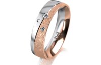 Ring 18 Karat Rotgold/950 Platin 5.0 mm kreismatt 3...