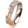 Ring 18 Karat Rotgold/950 Platin 5.0 mm kreismatt 3 Brillanten G vs Gesamt 0,040ct