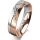 Ring 18 Karat Rotgold/950 Platin 5.0 mm poliert 5 Brillanten G vs Gesamt 0,035ct