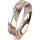 Ring 18 Karat Rotgold/950 Platin 5.0 mm l&auml;ngsmatt 5 Brillanten G vs Gesamt 0,035ct