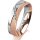 Ring 18 Karat Rotgold/950 Platin 5.0 mm kreismatt 5 Brillanten G vs Gesamt 0,035ct