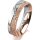 Ring 18 Karat Rotgold/950 Platin 5.0 mm kristallmatt 5 Brillanten G vs Gesamt 0,035ct