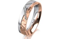 Ring 18 Karat Rotgold/950 Platin 5.0 mm diamantmatt 5...