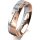 Ring 18 Karat Rotgold/950 Platin 5.0 mm poliert 5 Brillanten G vs Gesamt 0,055ct
