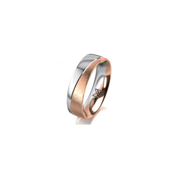 Ring 18 Karat Rotgold/950 Platin 5.5 mm sandmatt