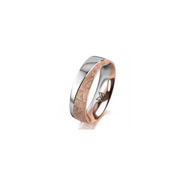 Ring 18 Karat Rotgold/950 Platin 5.5 mm kristallmatt