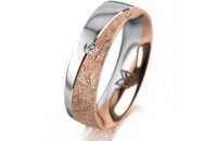 Ring 18 Karat Rotgold/950 Platin 5.5 mm kristallmatt 1...