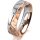 Ring 18 Karat Rotgold/950 Platin 5.5 mm diamantmatt 1 Brillant G vs 0,025ct