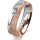 Ring 18 Karat Rotgold/950 Platin 5.5 mm kristallmatt 1 Brillant G vs 0,050ct