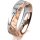 Ring 18 Karat Rotgold/950 Platin 5.5 mm diamantmatt 1 Brillant G vs 0,050ct